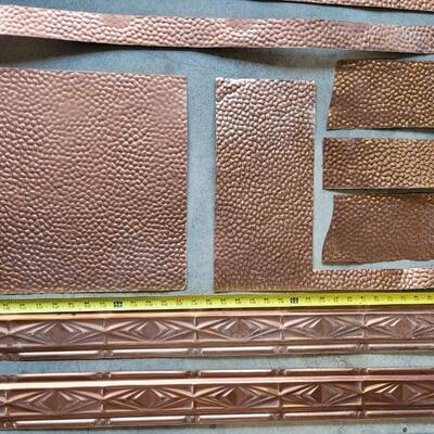Lot 208: Hammer Copper Penny Tin Sheets & Trim
