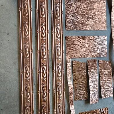 Lot 208: Hammer Copper Penny Tin Sheets & Trim
