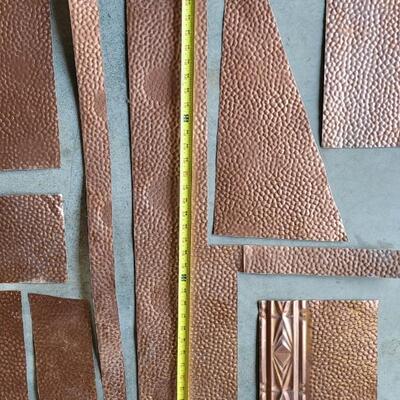 Lot 208: Hammer Copper Penny Tin Sheets & Trim