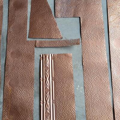 Lot 208: Hammer Copper Penny Tin Sheets & Trim