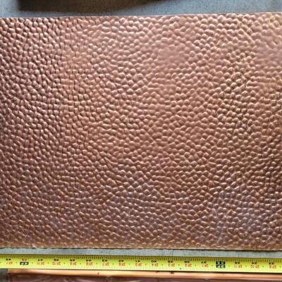 Lot 208: Hammer Copper Penny Tin Sheets & Trim
