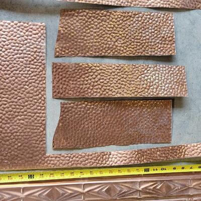 Lot 208: Hammer Copper Penny Tin Sheets & Trim