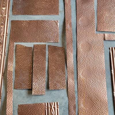 Lot 208: Hammer Copper Penny Tin Sheets & Trim