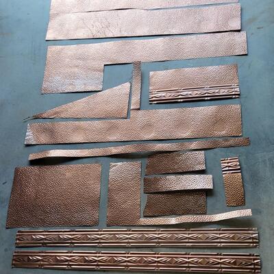 Lot 208: Hammer Copper Penny Tin Sheets & Trim