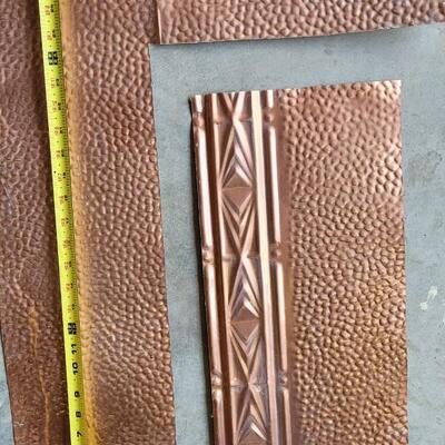 Lot 208: Hammer Copper Penny Tin Sheets & Trim