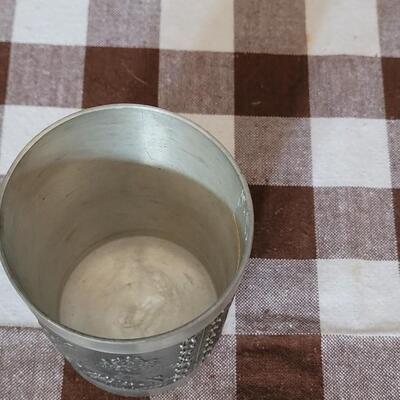 Lot 209: German Pewter Cupwith Stags & Boar