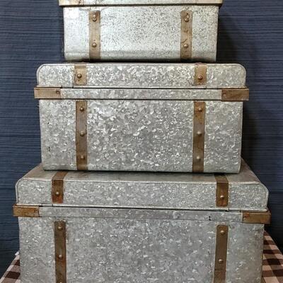 Lot 210: Zinc Stackable Chests 