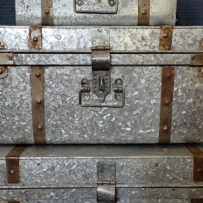 Lot 210: Zinc Stackable Chests 
