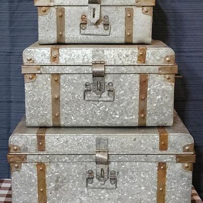 Lot 210: Zinc Stackable Chests 