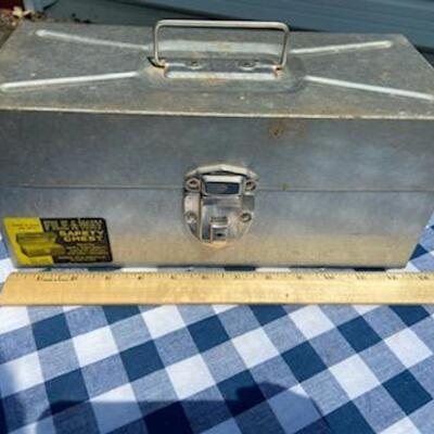 Lot 223: Metal File Away Safety Chest