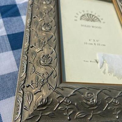 Lot 227: (2) Picture Frames (Large Silver & Small Gold Gilt)