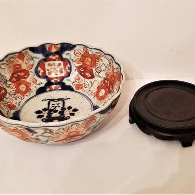 Lot #24  Beautiful Antique Imari Bowl on stand