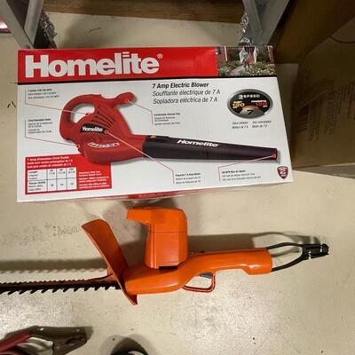 Lot 188  Hedge Trimmers & Leaf Blower