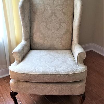 Lot #34  Wing Back Chair - Clean & Comfy!