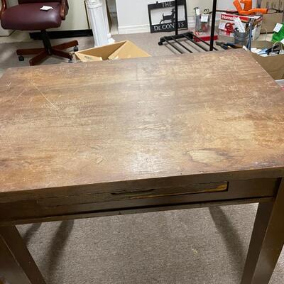 Lot 211 Rolling Table with Drawer