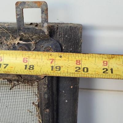 Lot 228: Vintage Farmhouse Window Screen Black Chippy Paint