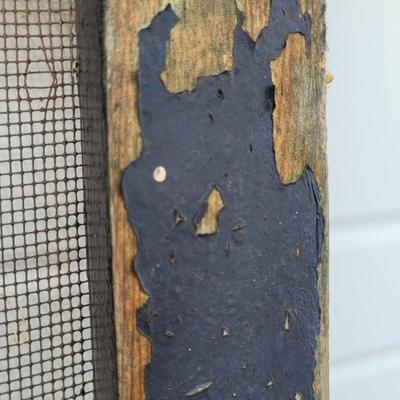 Lot 229: Vintage Farmhouse Window Screen Chippy Paint 