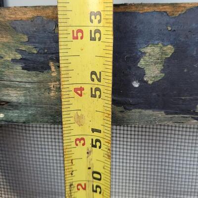 Lot 229: Vintage Farmhouse Window Screen Chippy Paint 