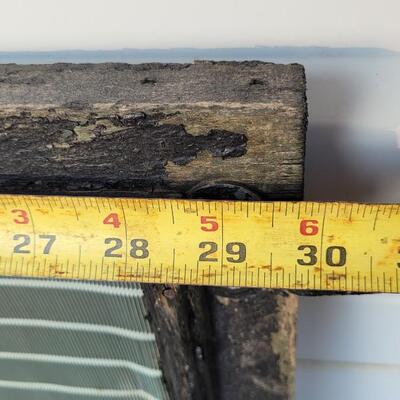Lot 231: Vintage Farmhouse Window Coil Screen Chippy Paint 