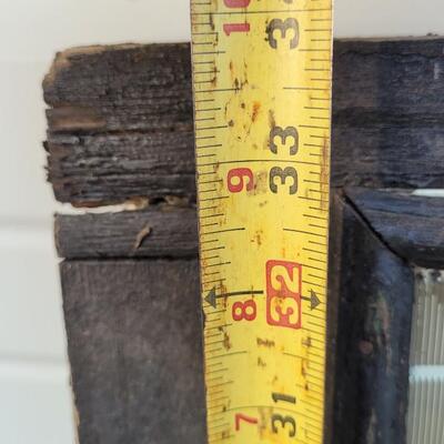 Lot 231: Vintage Farmhouse Window Coil Screen Chippy Paint 