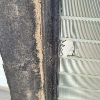 Lot 231: Vintage Farmhouse Window Coil Screen Chippy Paint 