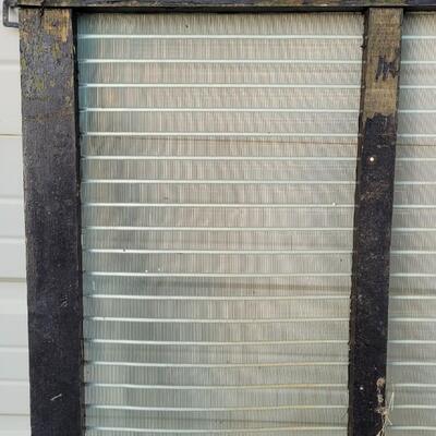 Lot 231: Vintage Farmhouse Window Coil Screen Chippy Paint 