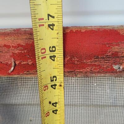Lot 232: Vintage Farmhouse Window Screen Chippy Paint 