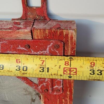 Lot 232: Vintage Farmhouse Window Screen Chippy Paint 