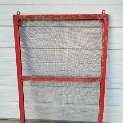 Lot 232: Vintage Farmhouse Window Screen Chippy Paint 