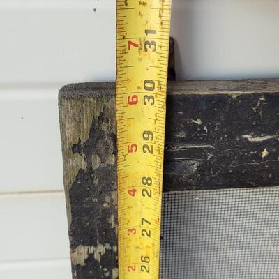 Lot 233: Vintage Farmhouse Window Screen Chippy Paint 