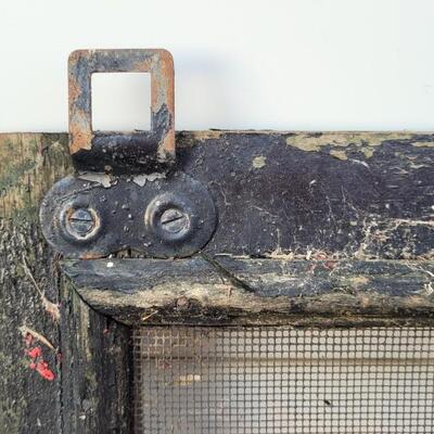 Lot 233: Vintage Farmhouse Window Screen Chippy Paint 