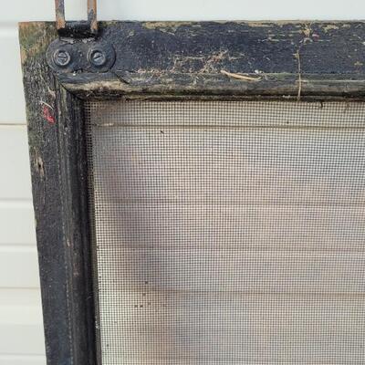 Lot 233: Vintage Farmhouse Window Screen Chippy Paint 