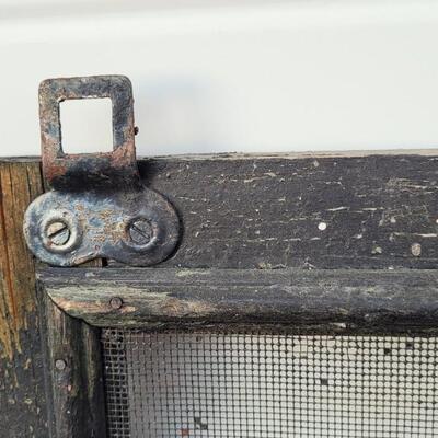 Lot 234: Vintage Farmhouse Window Screen Chippy Paint 