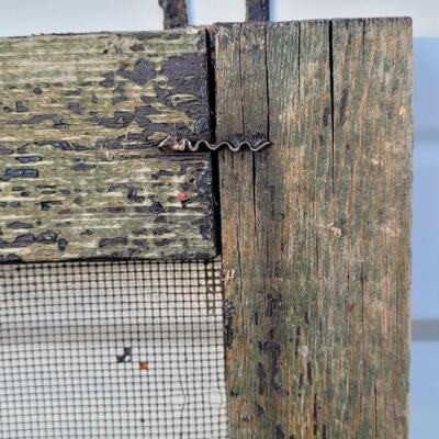 Lot 234: Vintage Farmhouse Window Screen Chippy Paint 