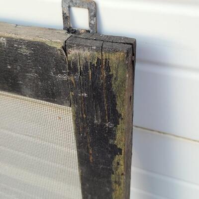 Lot 235: Vintage Farmhouse Window Screen Chippy Paint 