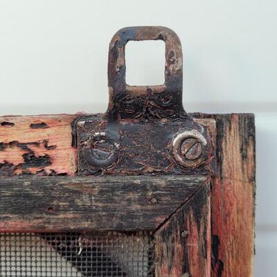 Lot 236: Vintage Farmhouse Window Screen Chippy Paint 