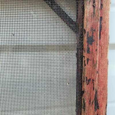 Lot 236: Vintage Farmhouse Window Screen Chippy Paint 