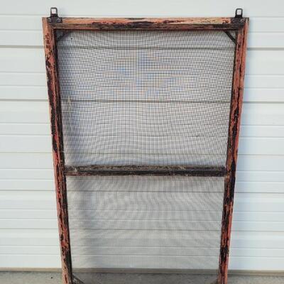 Lot 236: Vintage Farmhouse Window Screen Chippy Paint 