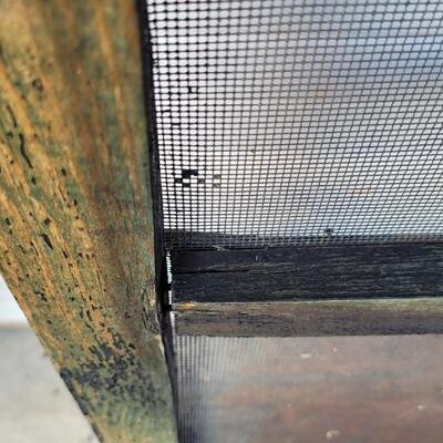Lot 237: Vintage Farmhouse Window Screen Chippy Paint 
