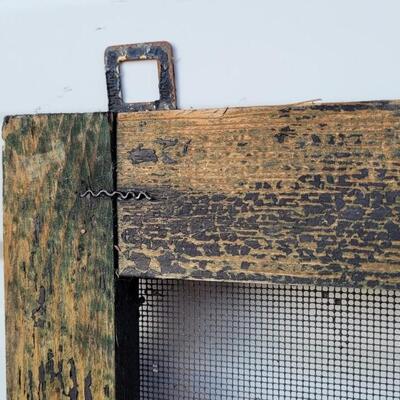 Lot 237: Vintage Farmhouse Window Screen Chippy Paint 