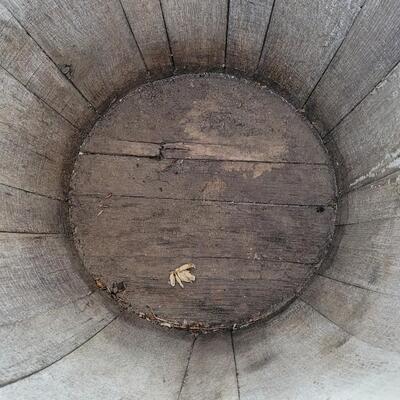 Lot 241: Antique Wooden Farmhouse Barrel 21" x 32"