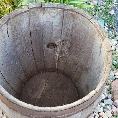 Lot 241: Antique Wooden Farmhouse Barrel 21" x 32"