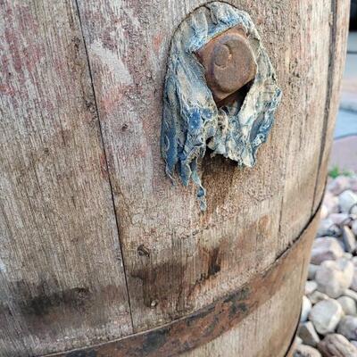Lot 241: Antique Wooden Farmhouse Barrel 21" x 32"
