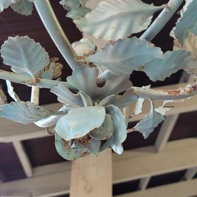 Lot 243: Vintage Metal Farmhouse Hanging Pear and Ivy Patio Deco