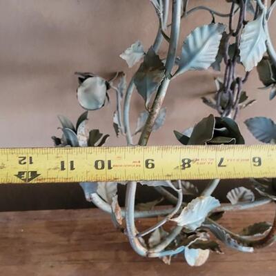 Lot 243: Vintage Metal Farmhouse Hanging Pear and Ivy Patio Deco