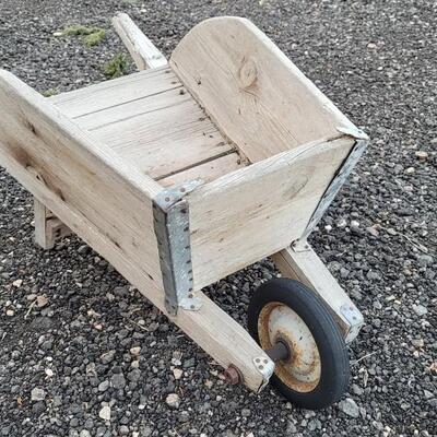 Lot 244: Vintage Farmhouse Folk Art Children's Wheelbarrow 