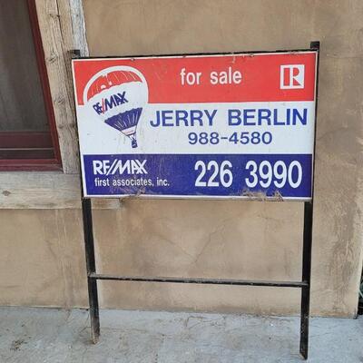 Lot 247: Vintage 42" x 30" REMAX Heavy Metal Frame Advertising Sign 
