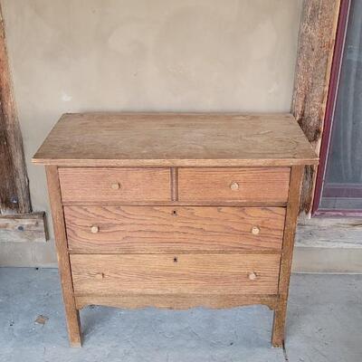 Lot 248: Vintage 4-Drawer Farmhouse Dresser 