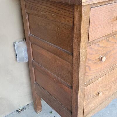 Lot 248: Vintage 4-Drawer Farmhouse Dresser 