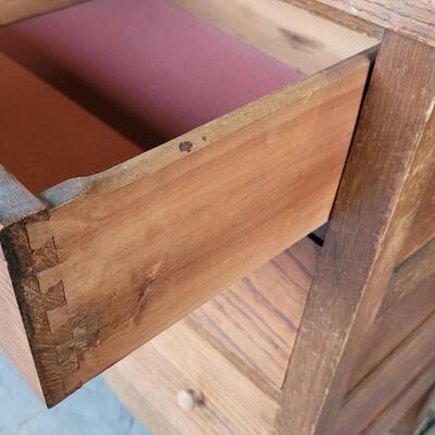 Lot 248: Vintage 4-Drawer Farmhouse Dresser 